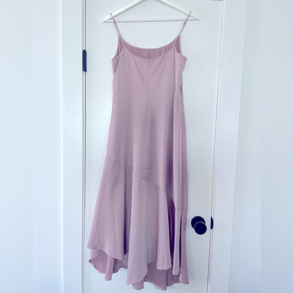 Club Monaco Scoop Neck Asymmetrical Dress, Size 6, Mauve - Picture 6 of 8